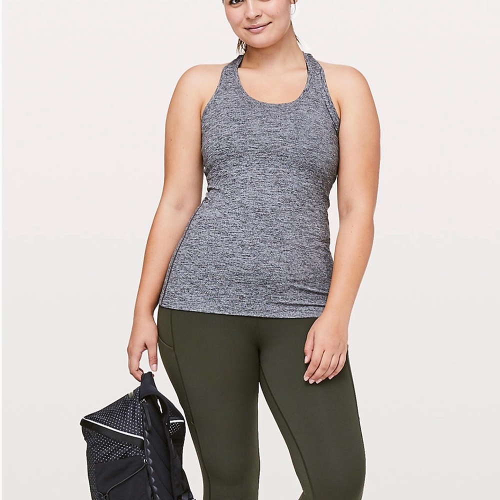 Lulu lemon Cool Racerback II sz 8 heather gray